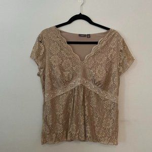 cottagecore lace short sleeve blouse